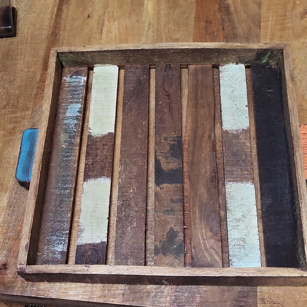 Rustic Wooden Bath Tray